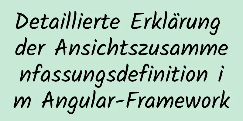 Detaillierte Erklärung der Ansichtszusammenfassungsdefinition im Angular-Framework