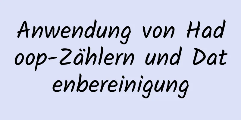 Anwendung von Hadoop-Zählern und Datenbereinigung