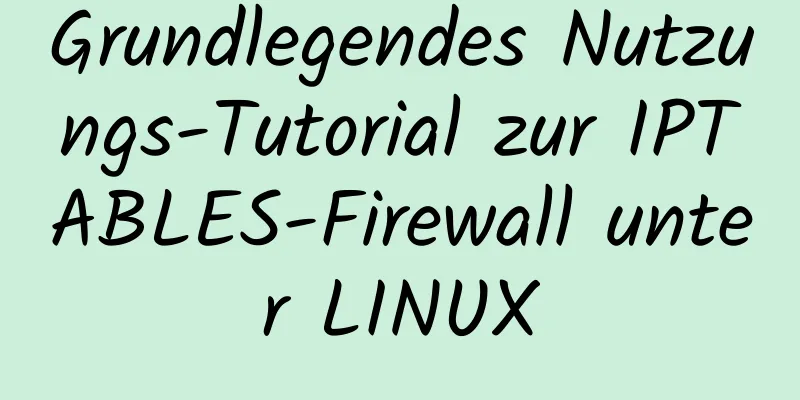 Grundlegendes Nutzungs-Tutorial zur IPTABLES-Firewall unter LINUX