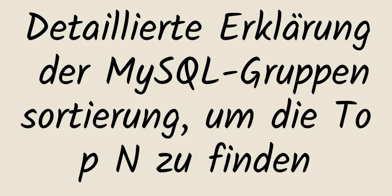 Detaillierte Erklärung der MySQL-Gruppensortierung, um die Top N zu finden