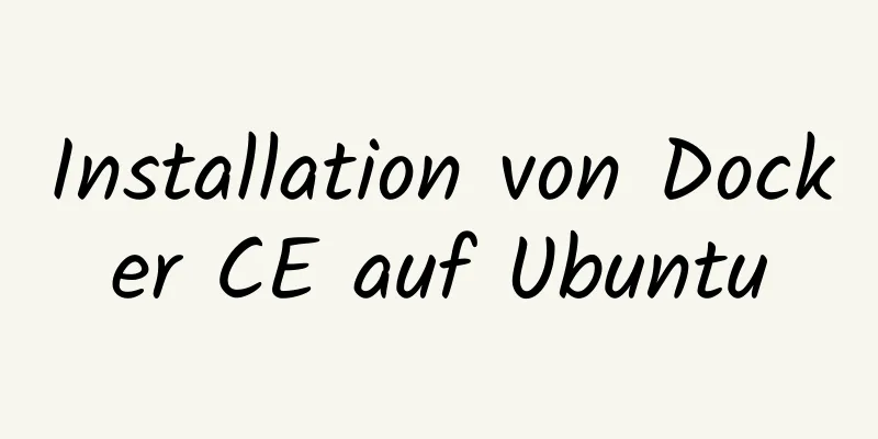 Installation von Docker CE auf Ubuntu