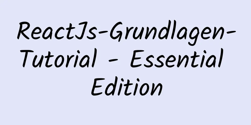 ReactJs-Grundlagen-Tutorial - Essential Edition