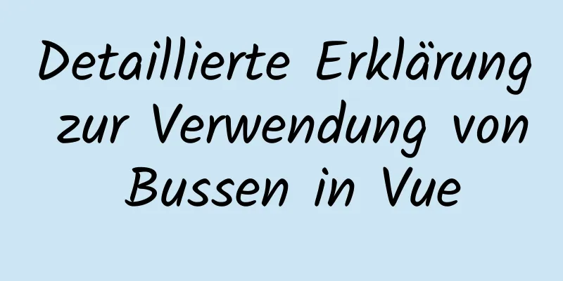 Detaillierte Erklärung zur Verwendung von Bussen in Vue