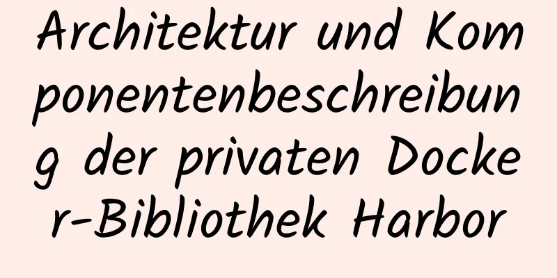 Architektur und Komponentenbeschreibung der privaten Docker-Bibliothek Harbor