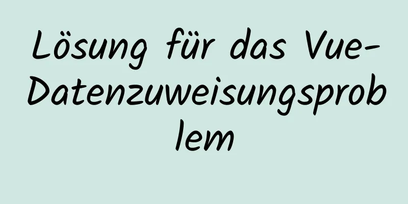 Lösung für das Vue-Datenzuweisungsproblem