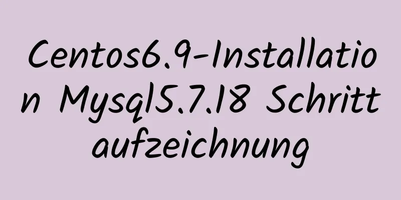 Centos6.9-Installation Mysql5.7.18 Schrittaufzeichnung