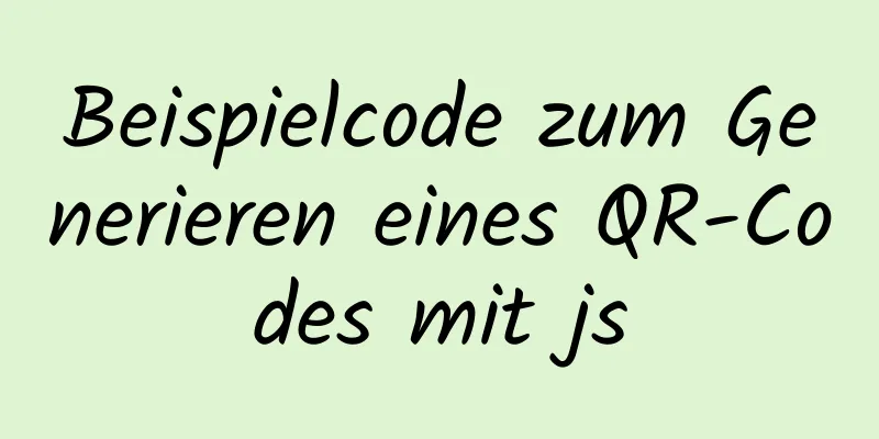 Beispielcode zum Generieren eines QR-Codes mit js