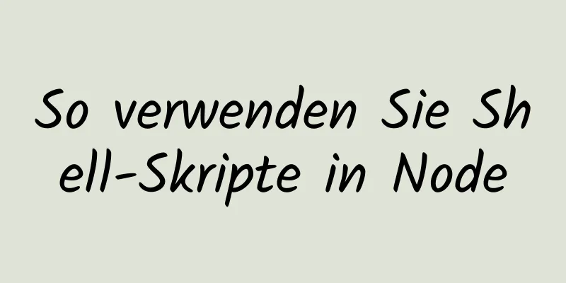 So verwenden Sie Shell-Skripte in Node