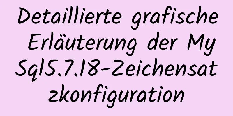 Detaillierte grafische Erläuterung der MySql5.7.18-Zeichensatzkonfiguration