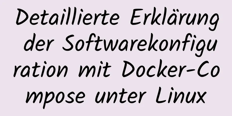 Detaillierte Erklärung der Softwarekonfiguration mit Docker-Compose unter Linux