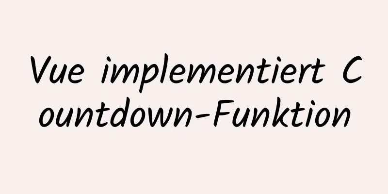 Vue implementiert Countdown-Funktion