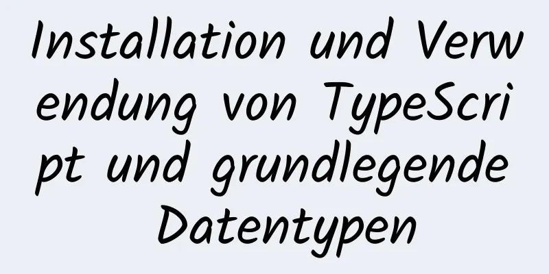 Installation und Verwendung von TypeScript und grundlegende Datentypen