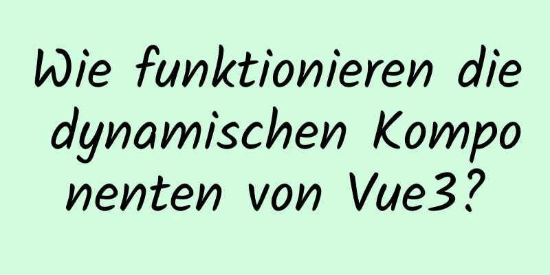 Wie funktionieren die dynamischen Komponenten von Vue3?