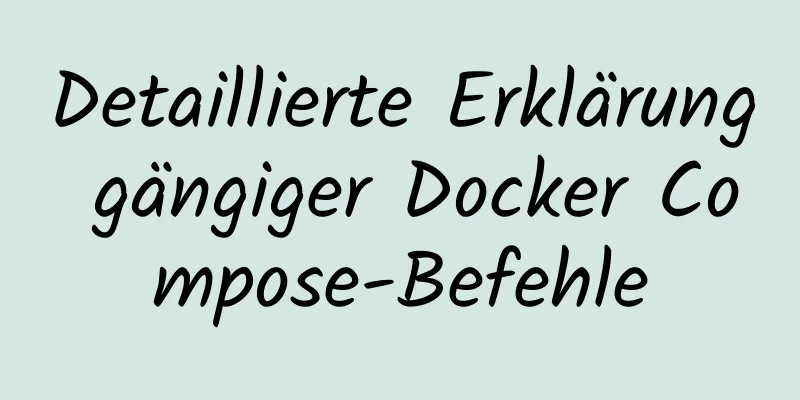 Detaillierte Erklärung gängiger Docker Compose-Befehle