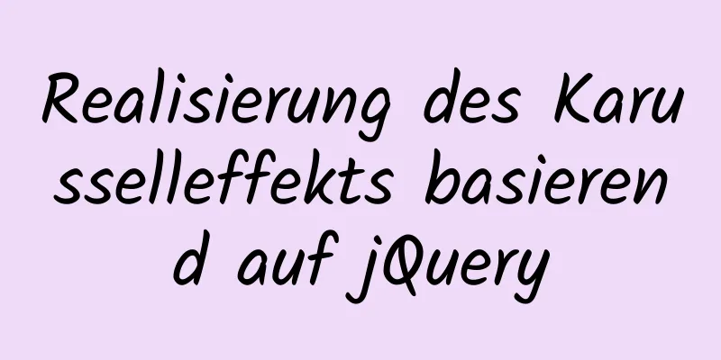 Realisierung des Karusselleffekts basierend auf jQuery