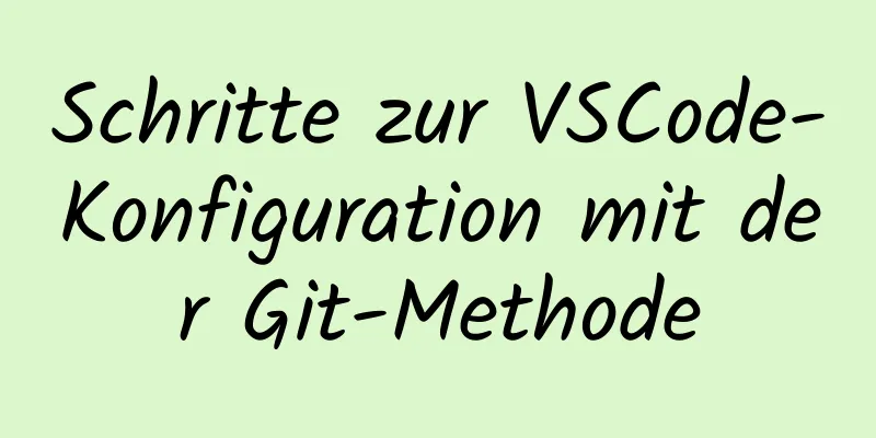 Schritte zur VSCode-Konfiguration mit der Git-Methode