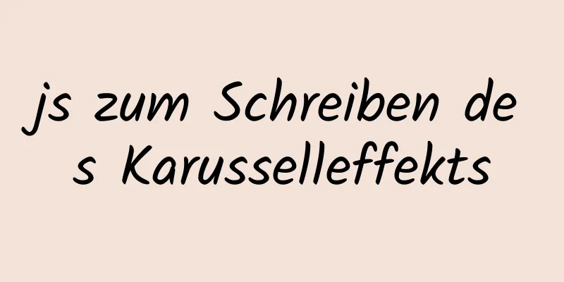 js zum Schreiben des Karusselleffekts