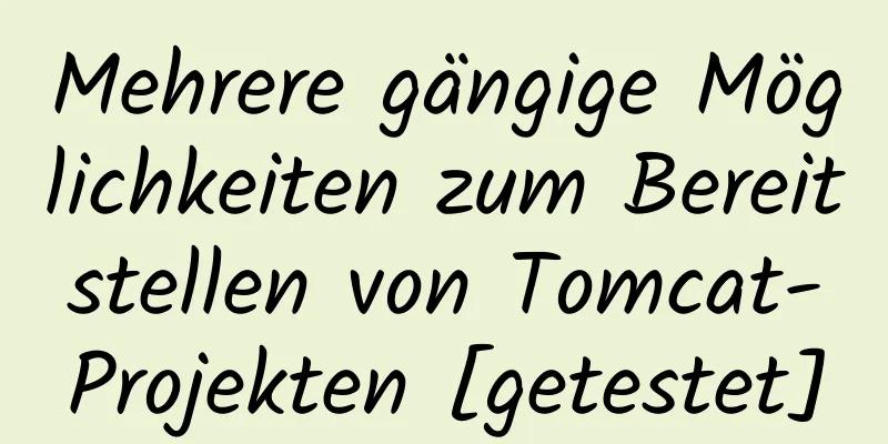 Mehrere gängige Möglichkeiten zum Bereitstellen von Tomcat-Projekten [getestet]