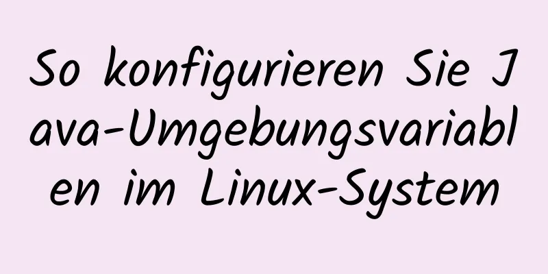 So konfigurieren Sie Java-Umgebungsvariablen im Linux-System