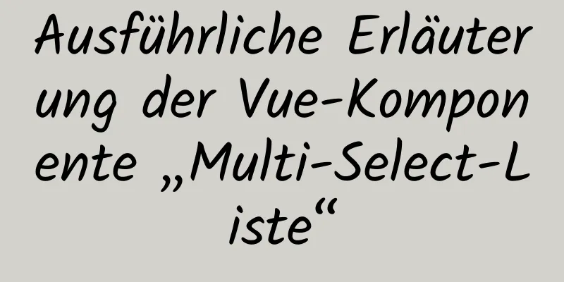 Ausführliche Erläuterung der Vue-Komponente „Multi-Select-Liste“