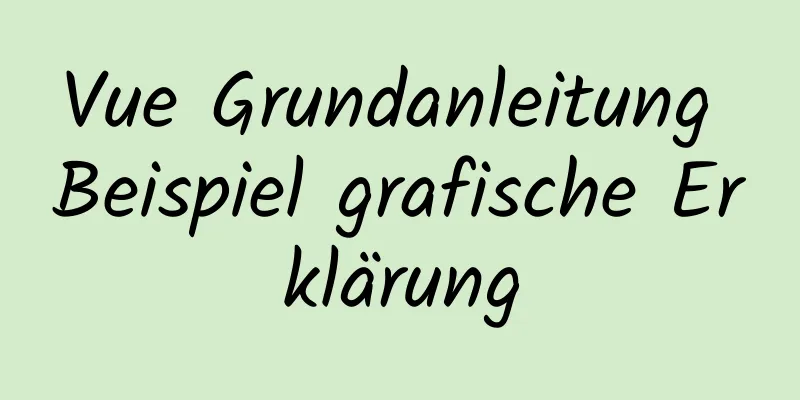 Vue Grundanleitung Beispiel grafische Erklärung