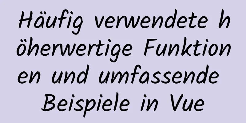 Häufig verwendete höherwertige Funktionen und umfassende Beispiele in Vue