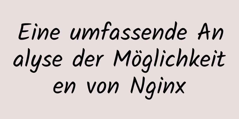 Eine umfassende Analyse der Möglichkeiten von Nginx