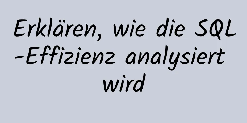 Erklären, wie die SQL-Effizienz analysiert wird