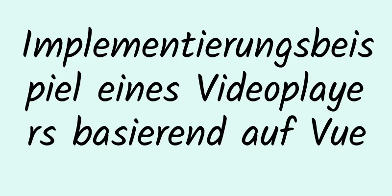 Implementierungsbeispiel eines Videoplayers basierend auf Vue