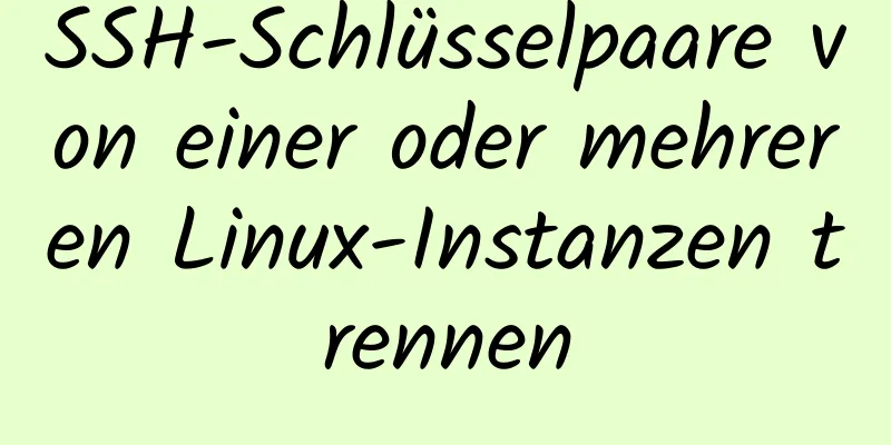 SSH-Schlüsselpaare von einer oder mehreren Linux-Instanzen trennen