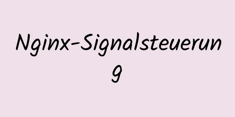 Nginx-Signalsteuerung