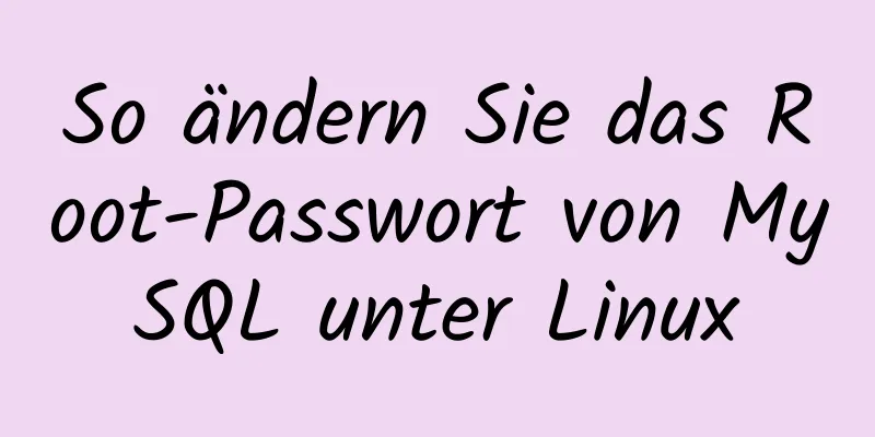 So ändern Sie das Root-Passwort von MySQL unter Linux