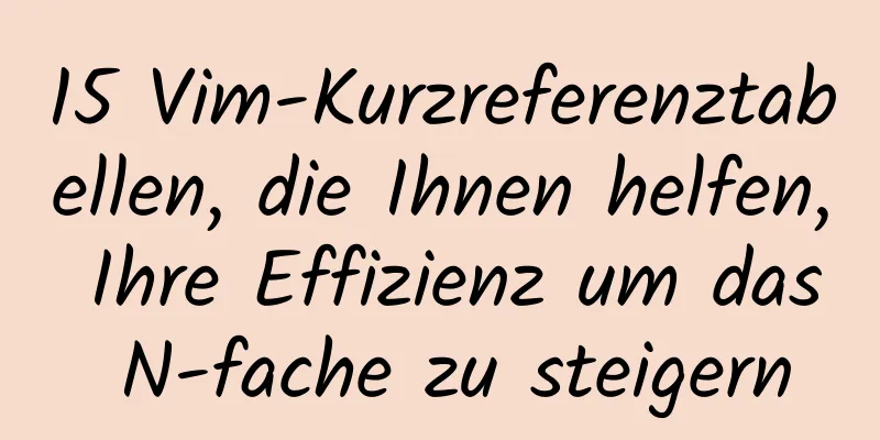 15 Vim-Kurzreferenztabellen, die Ihnen helfen, Ihre Effizienz um das N-fache zu steigern