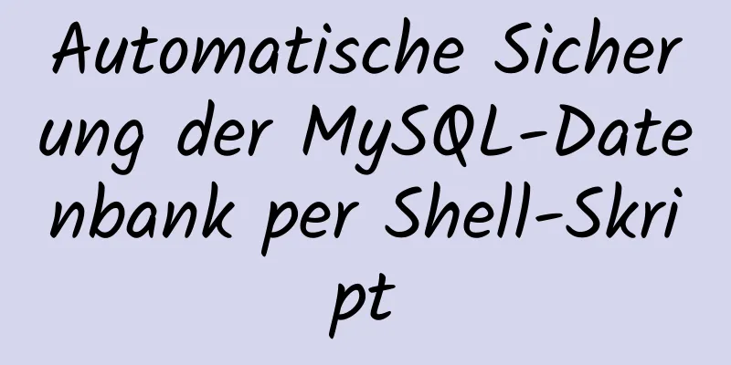 Automatische Sicherung der MySQL-Datenbank per Shell-Skript