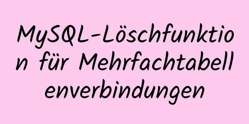 MySQL-Löschfunktion für Mehrfachtabellenverbindungen