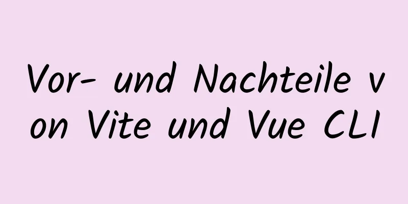 Vor- und Nachteile von Vite und Vue CLI