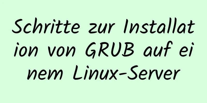 Schritte zur Installation von GRUB auf einem Linux-Server