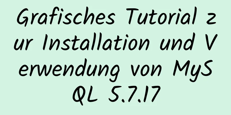 Grafisches Tutorial zur Installation und Verwendung von MySQL 5.7.17