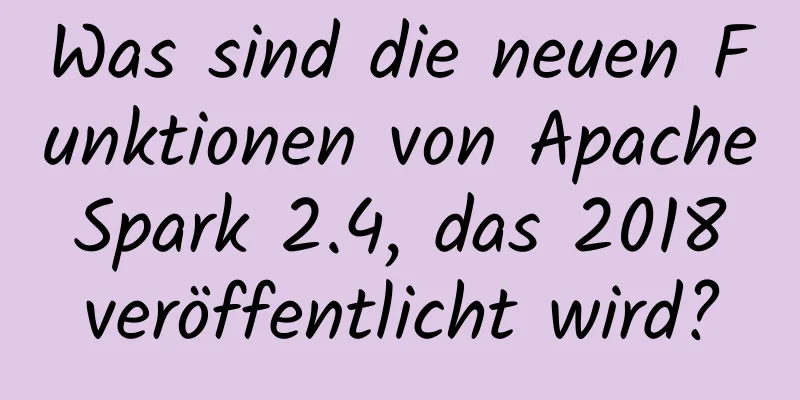 Was sind die neuen Funktionen von Apache Spark 2.4, das 2018 veröffentlicht wird?