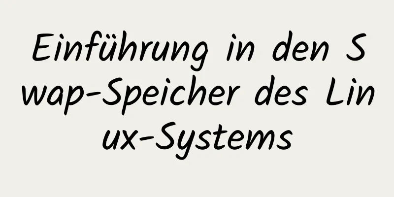 Einführung in den Swap-Speicher des Linux-Systems