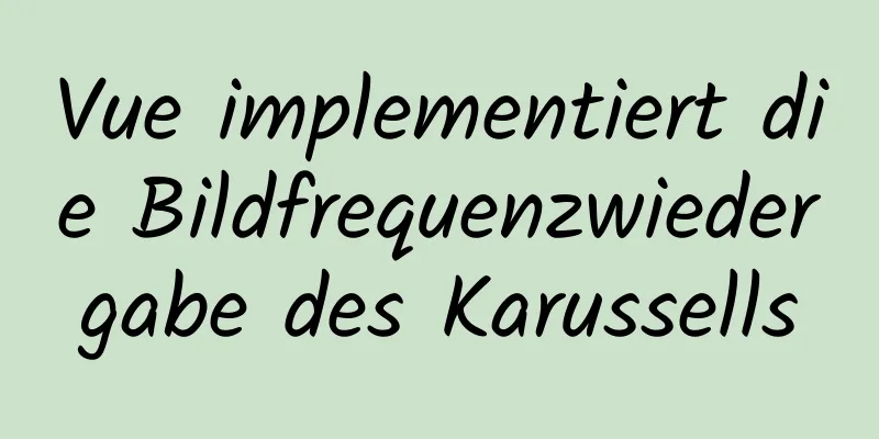 Vue implementiert die Bildfrequenzwiedergabe des Karussells