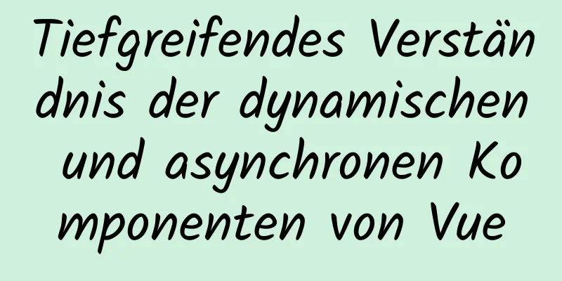 Tiefgreifendes Verständnis der dynamischen und asynchronen Komponenten von Vue