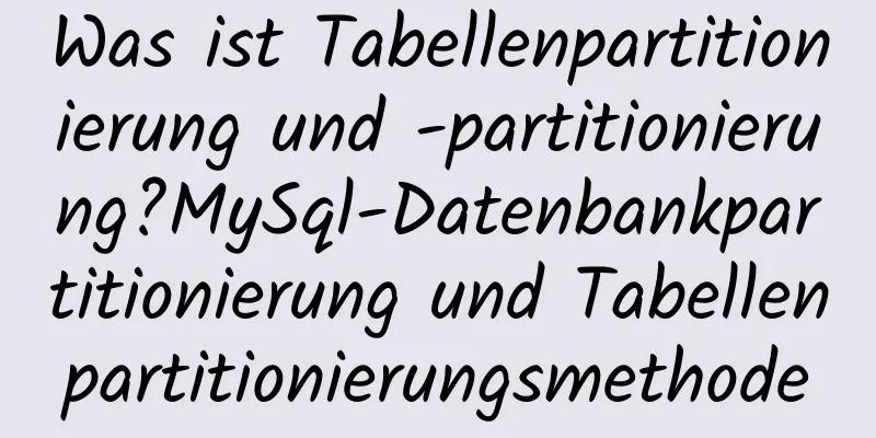 Was ist Tabellenpartitionierung und -partitionierung?MySql-Datenbankpartitionierung und Tabellenpartitionierungsmethode