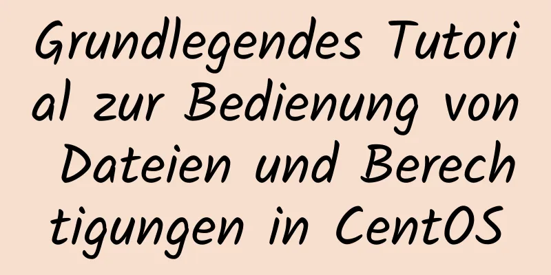 Grundlegendes Tutorial zur Bedienung von Dateien und Berechtigungen in CentOS