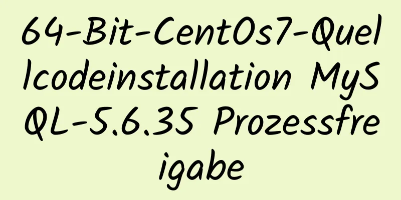 64-Bit-CentOs7-Quellcodeinstallation MySQL-5.6.35 Prozessfreigabe