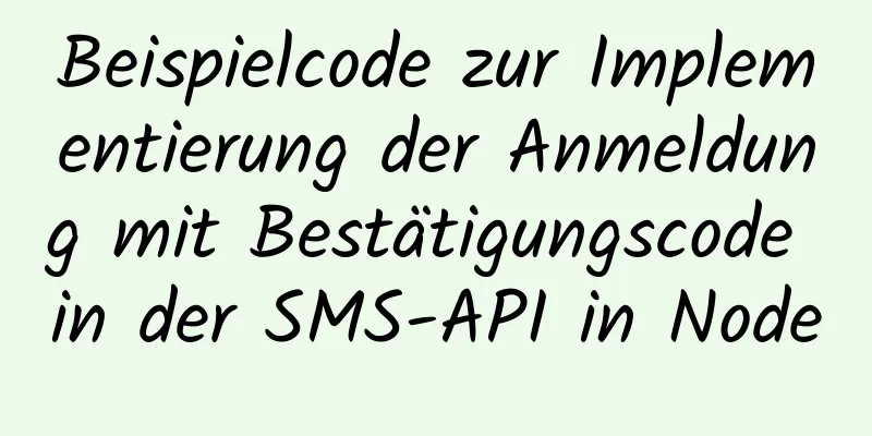 Beispielcode zur Implementierung der Anmeldung mit Bestätigungscode in der SMS-API in Node