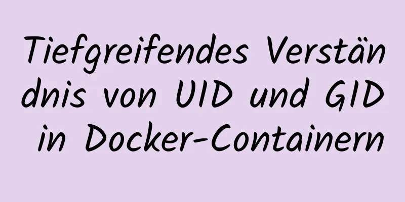 Tiefgreifendes Verständnis von UID und GID in Docker-Containern