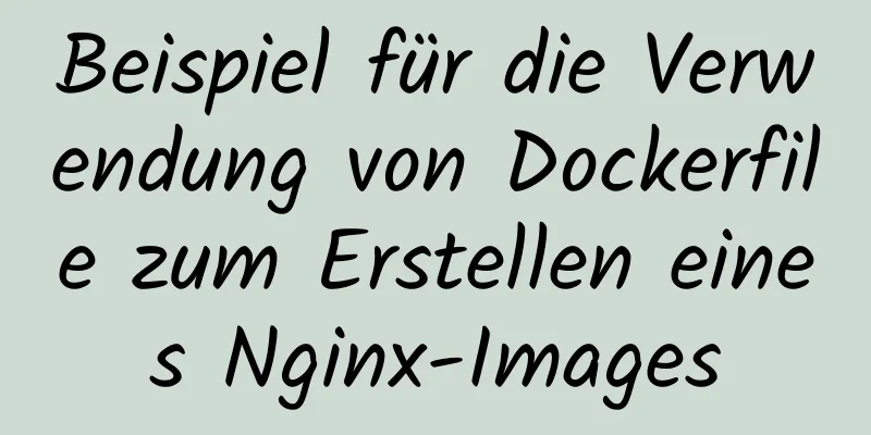 Beispiel für die Verwendung von Dockerfile zum Erstellen eines Nginx-Images