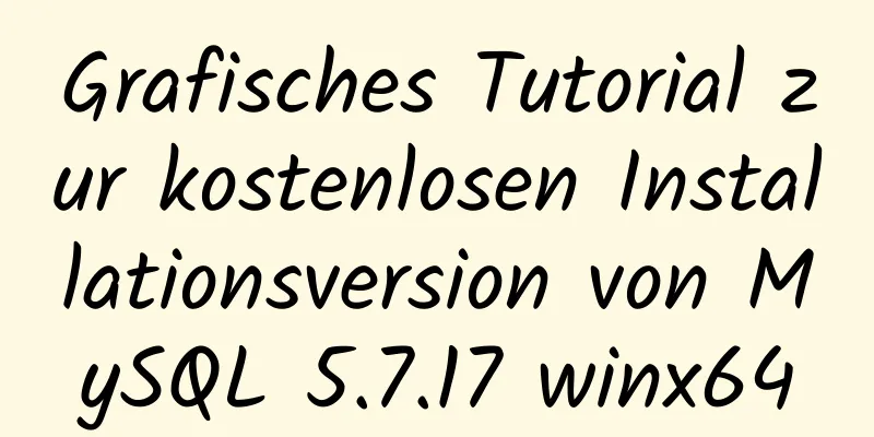 Grafisches Tutorial zur kostenlosen Installationsversion von MySQL 5.7.17 winx64