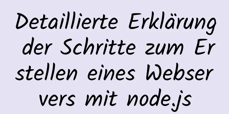 Detaillierte Erklärung der Schritte zum Erstellen eines Webservers mit node.js